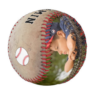 Custom Rustic Player Name Number Photo Baseball