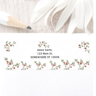 Custom Rustic Return Address Label Floral Nature