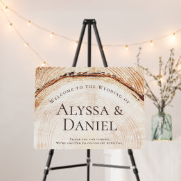 Custom Rustic Wood Cut Welcome to the wedding