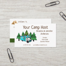 Custom RV Camp Host | Camping Business Card