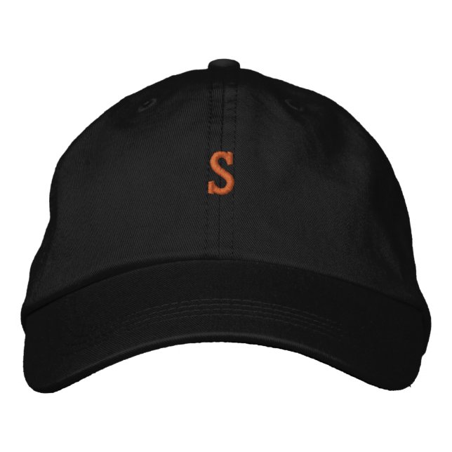 Custom S Letter Printed Monogram-Hat Looking Good Embroidered Hat (Front)