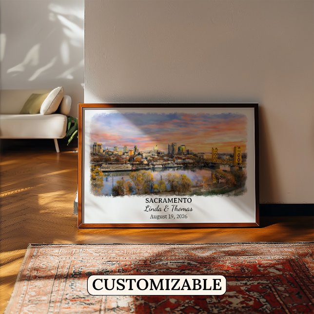 Custom Sacramento Wall Art, California Poster (Creator Uploaded)