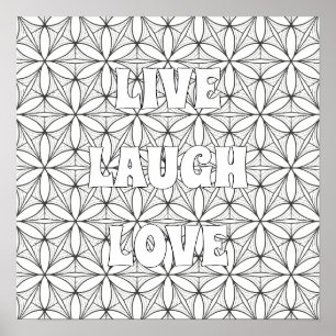 Custom Sacred Geometry Adult Colouring Poster