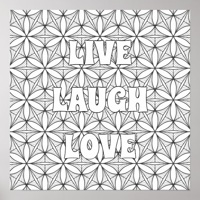 Custom Sacred Geometry Adult Colouring Poster (Front)