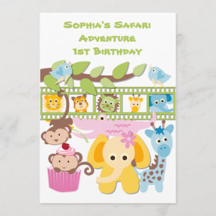 Custom Safari Adventure Birthday Invitation
