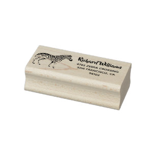 Custom Safari Animal Zebra Return Address Stamp
