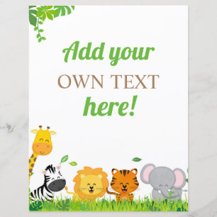 Custom Safari Birthday Party Sign
