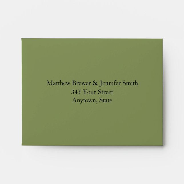 Custom Sage Green Celtic Knot Envelope w/ Address (Front)