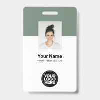 Custom Sage Green Corporate Employee Name Tags
