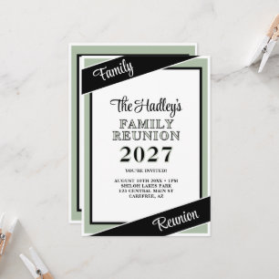 Custom Sage Green Family Reunion Invitation