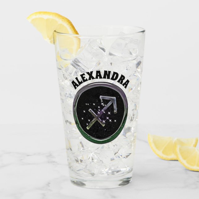 Custom Sagittarius Glass (Front Ice)