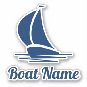 Custom sailing boat name vinyl stickers