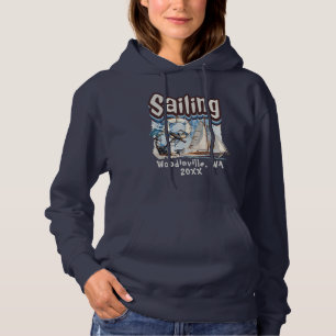 Custom Sailing Lover Sailor Location Date Name Hoodie