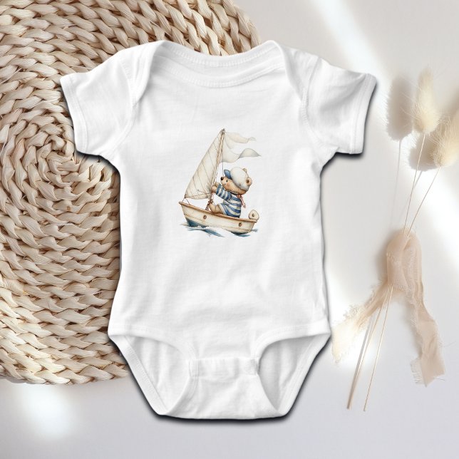 Custom Sailor Teddy Bear Baby Bodysuit (Creator Uploaded)