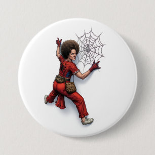 Custom Sally O'Malley Spider-Man Superhero Fan Des 7.5 Cm Round Badge