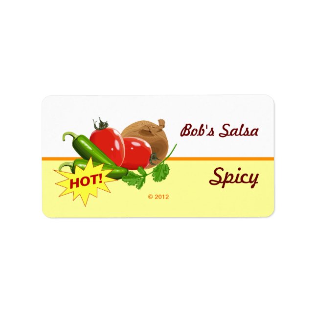 Custom Salsa Labels (Front)