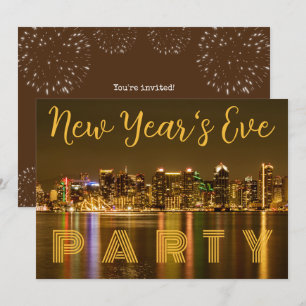 Custom San Diego NYE Party Invitation