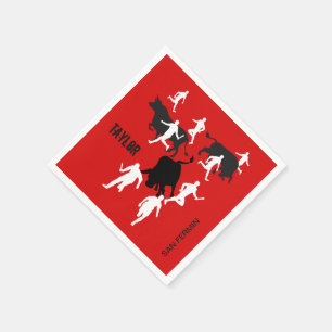 Custom, San Fermin Pamplona, bull run / encierro, Napkin