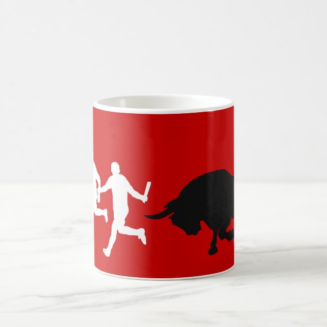 Custom, San Fermin Pamplona, encierro / bull run, Coffee Mug (Center)
