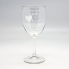 Custom Sand Etched 10.5 oz Wine Glass - Happy Hour