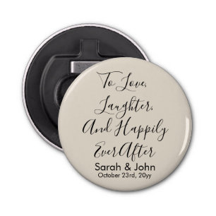 Custom Sand Personalized Script Wedding Reception Bottle Opener