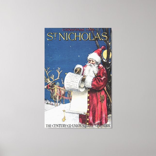 CUSTOM SANTA CANVAS WRAP 1914 ST NICHOLAS COVERART (Front)
