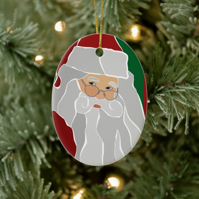 Custom Santa Claus  Ceramic Tree Decoration (Tree)