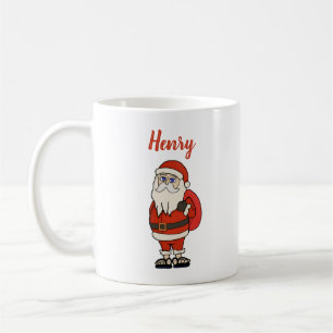 Custom Santa Claus Christmas Flip Flops Coffee Mug