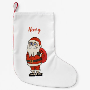 Custom Santa Claus Christmas Flip Flops Small Christmas Stocking