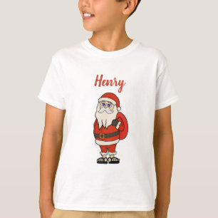 Custom Santa Claus Christmas Flip Flops T-Shirt