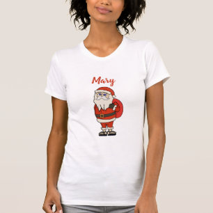 Custom Santa Claus Christmas Flip Flops T-Shirt