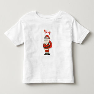 Custom Santa Claus Christmas Flip Flops Toddler T-Shirt