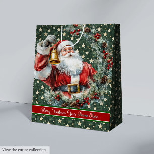 Custom Santa Claus Gift Bag Custom Monogram Name