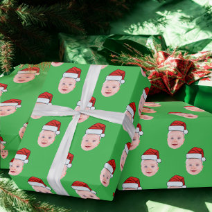 Custom Santa Claus Gift Wrap, Face Wrapping Paper