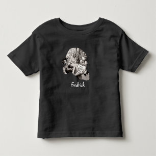 Custom Santa hat shape photo Christmas Family Toddler T-Shirt