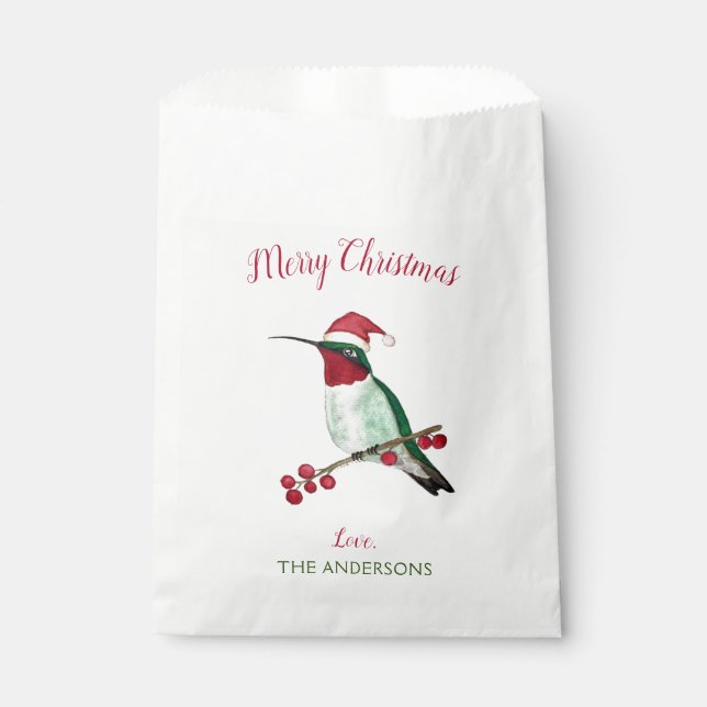 Custom Santa Hummingbird Favour Bags (Front)