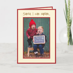 Custom "Santa I can Explain" Christmas Greeting Holiday Card