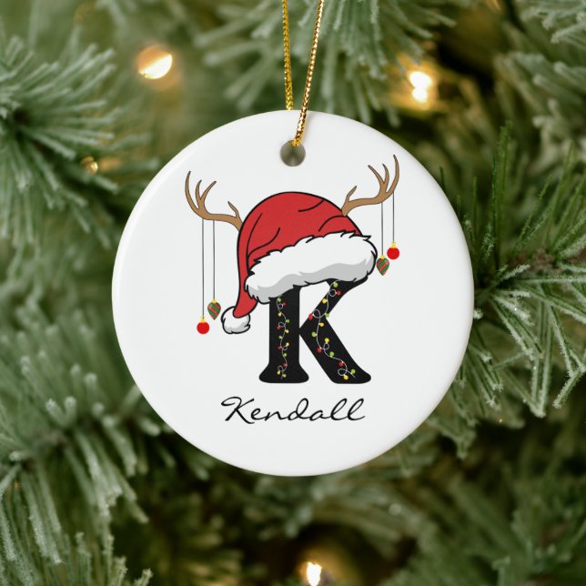 Custom Santa Monogram Bulk Ornament for Employees (Tree)