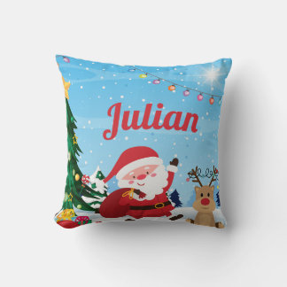 Custom Santa Name Kids Pillow 