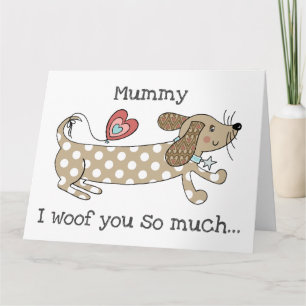 Custom Sausage Dog Dachshund Mother's Day Card