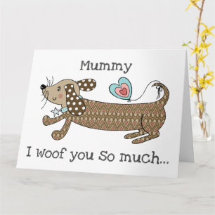Custom Sausage Dog Dachshund Mother's Day Card