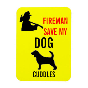 Custom Save My Dog Fire Safety Magnet
