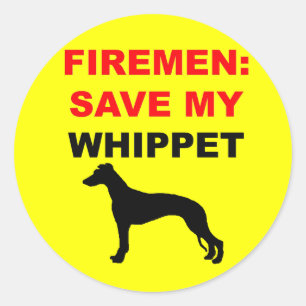 Custom Save My Whippet Classic Round Sticker