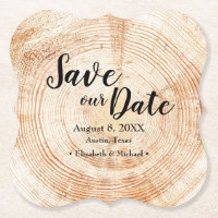 Custom Save our date Wood grain Wedding Rustic