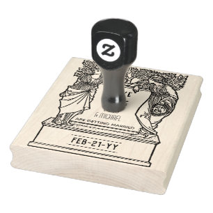 Custom Save the Date ART Noveau Deco Vintage Rubber Stamp