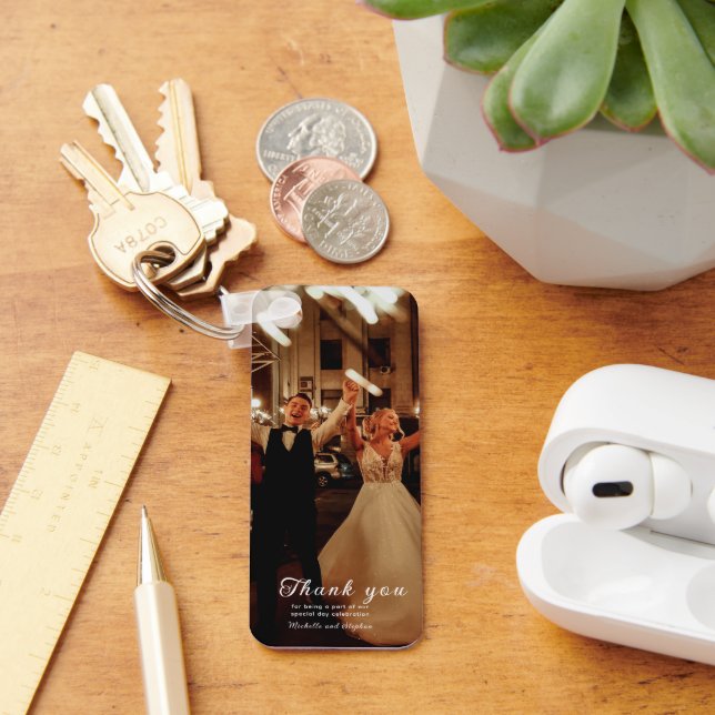 Custom Save The Date | Personalised Photo Key Ring (Desk)
