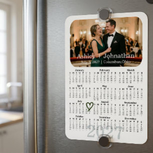 Custom Save the Date Photo Magnet 2027 Calendar