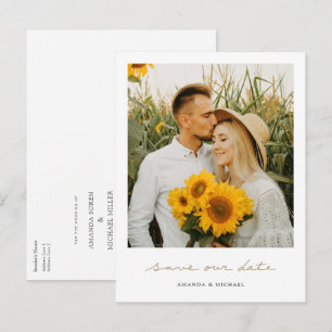 Custom Save the Date Postcard Template with Photo