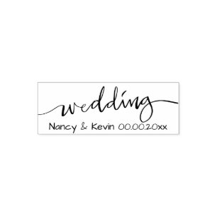 Custom SAVE THE DATE self inking wedding stamp