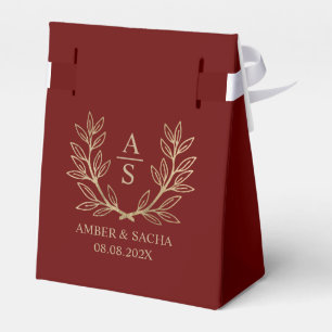 Custom Save The Date With Wreath Favour Box